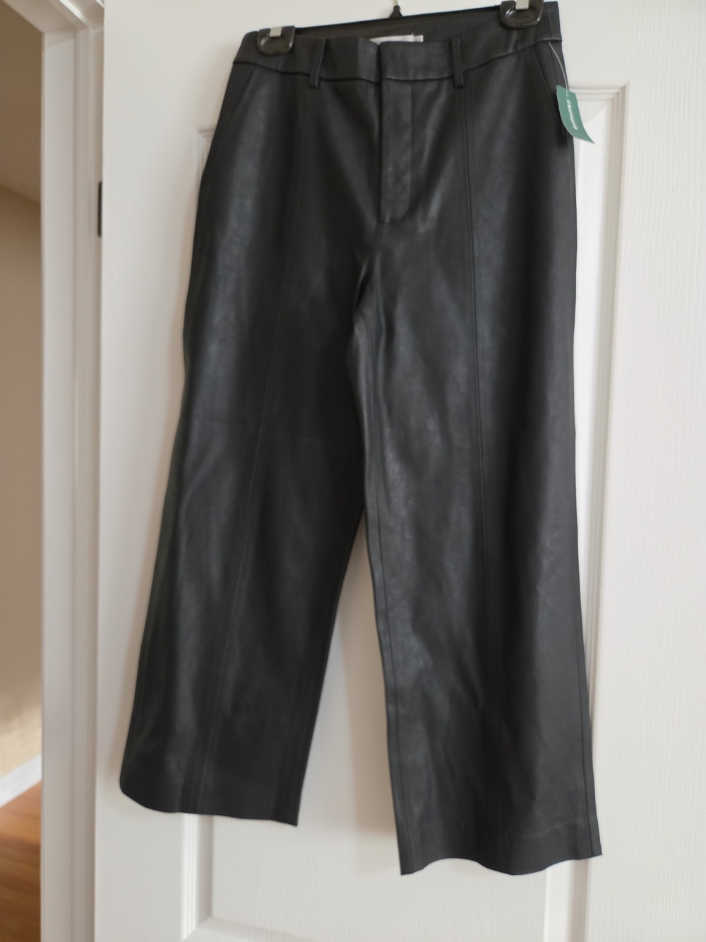 Black Faux Leather Trousers